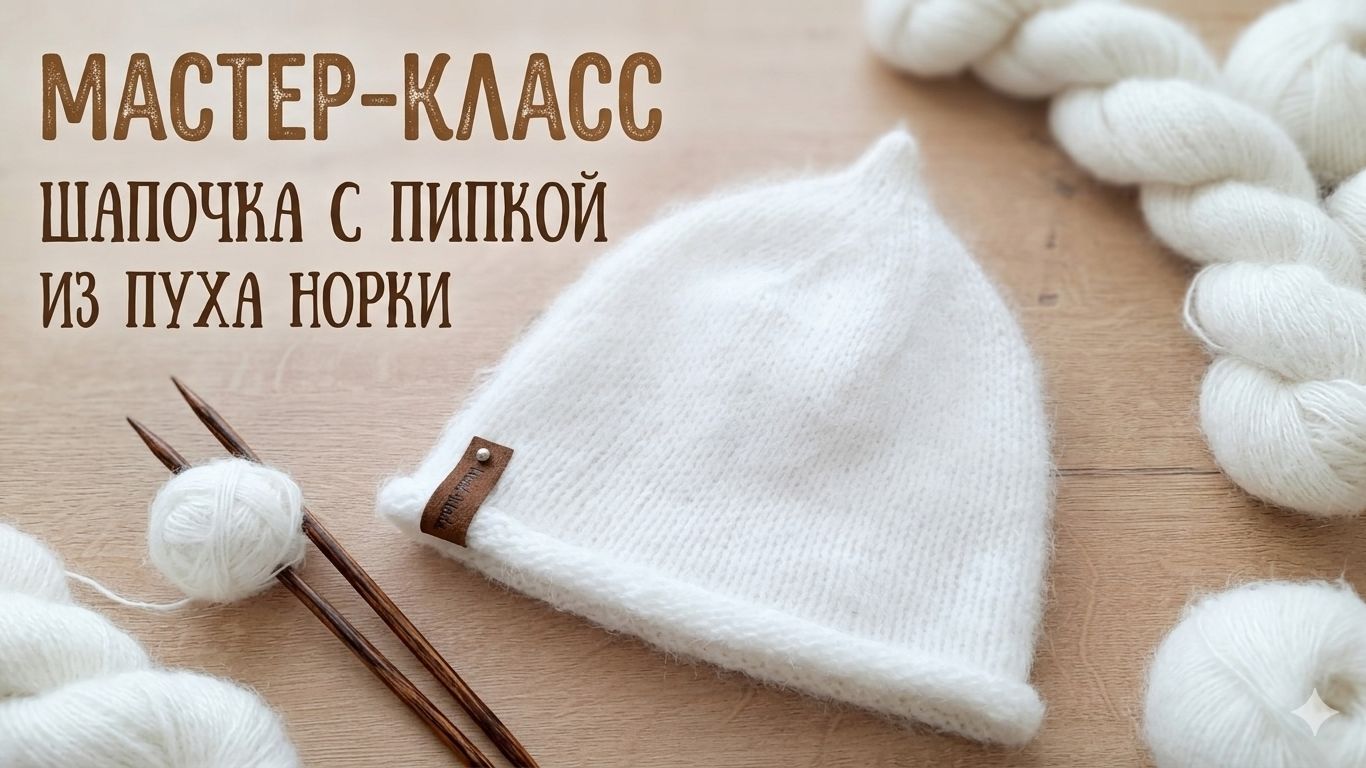 Мастер-класс по вязанию шапочки с пипкой