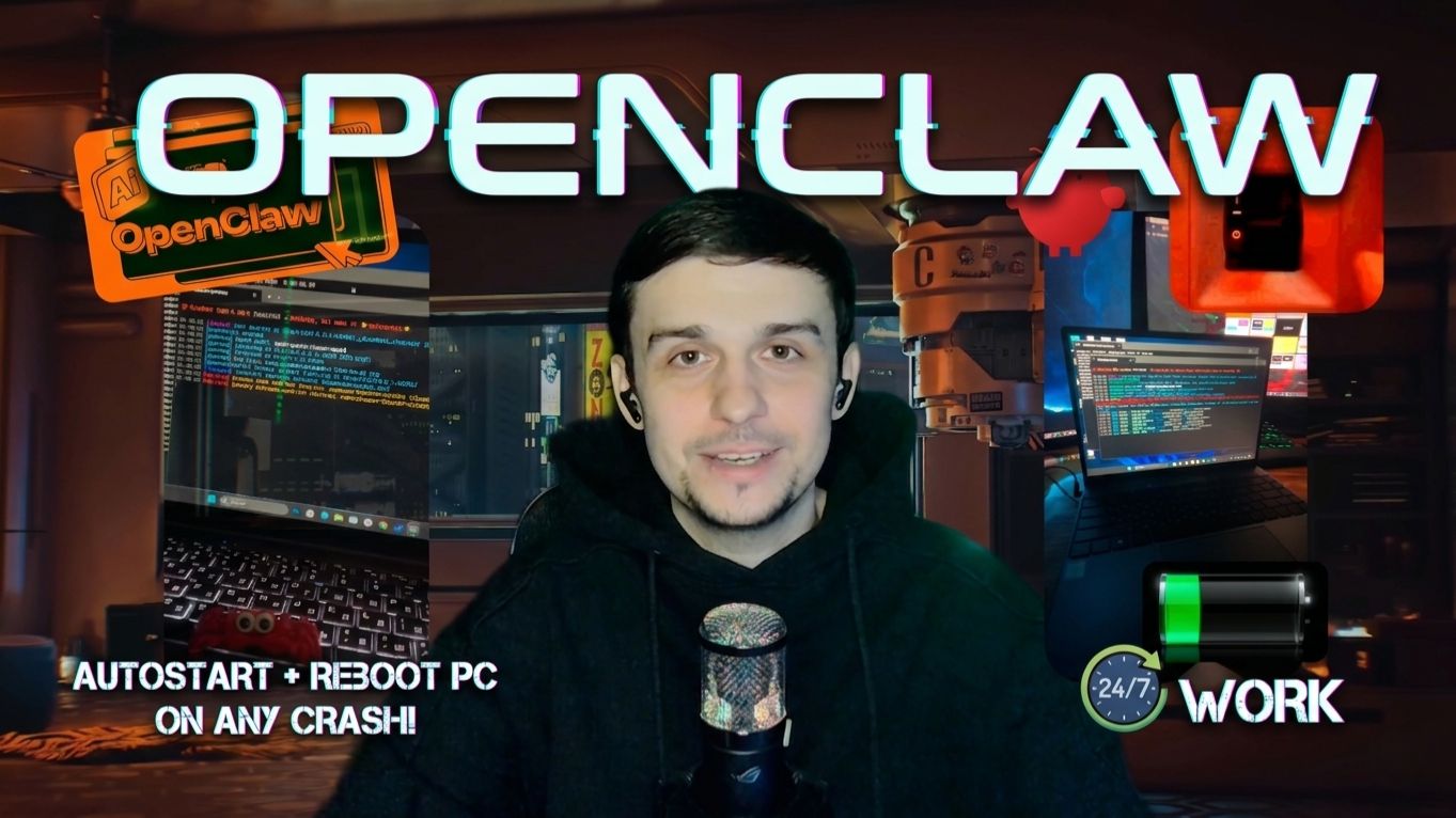 Сделал OpenClaw Бота, Который ЖИВЁТ ВЕЧНО! Супер-мониторинг + Резервная система перезагрузки