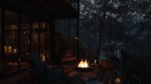 Уютный треск камина и нежный лесной дождь 🌧️ Звуки для глубокого сна и эмоционального спокойствия