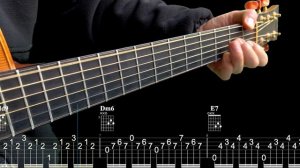 ИГРА АККОРДАМИ на Гитаре 007. Уроки Гитары. Аккорды и табы для Гитары Guitar B28