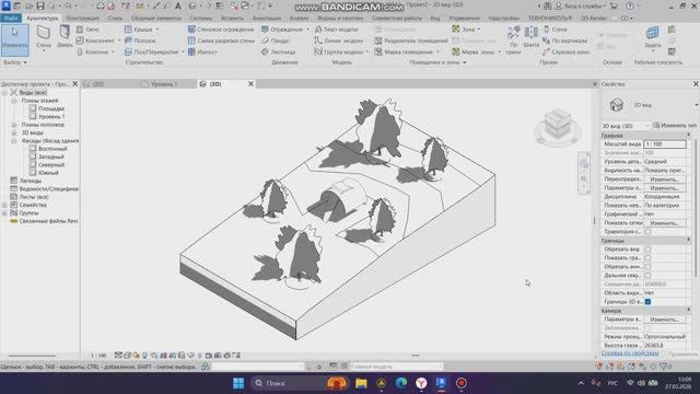 Моделирование в Ревит: создание теневого навеса на основе формообразующих