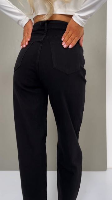 Арт. 197098289 Джинсы бананы мом с высокой посадкой