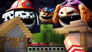 😳Я НАШЛА СЕМЬЮ ЛУНЫ ЩЕНЯЧИЙ ПАТРУЛЬ В МАЙНКРАФТ 🌙 ГОНЩИК СКАЙ МАРШАЛ