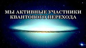 МЫ - АКТИВНЫЕ УЧАСТНИКИ КВАНТОВОГО ПЕРЕХОДА