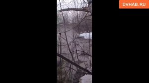 Поток воды в сторону Ореховой сопки в Хабаровске