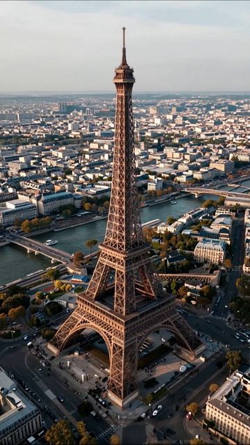 Величественная Эйфелева башня в Париже #Париж #ЭйфелеваБашня #Путешествия
