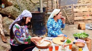 Деревня в Иране Приготовление ужина Омлет, курица Видео рецепты Иранская кухня Иранский быт