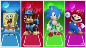 ГУБКА БОБ 🆚 ЩЕНЯЧИЙ ПАТРУЛЬ 🆚 СОНИК 🆚 СУПЕР МАРИО! 🏆 КТО САМЫЙ ЛОВКИЙ? МУЛЬТИК-БАТТЛ ГЕРОЕВ