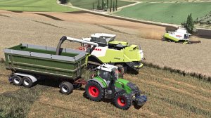 FS25 Etruria. Уборка рапса Claas Lexion 770 / 480 Evolution, FENDT 728
