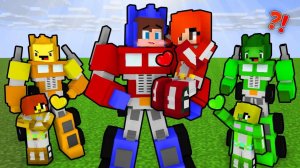 Трансформер Джей Джей любим девочками Майки и Бананакид. Майнкрафт Мультик