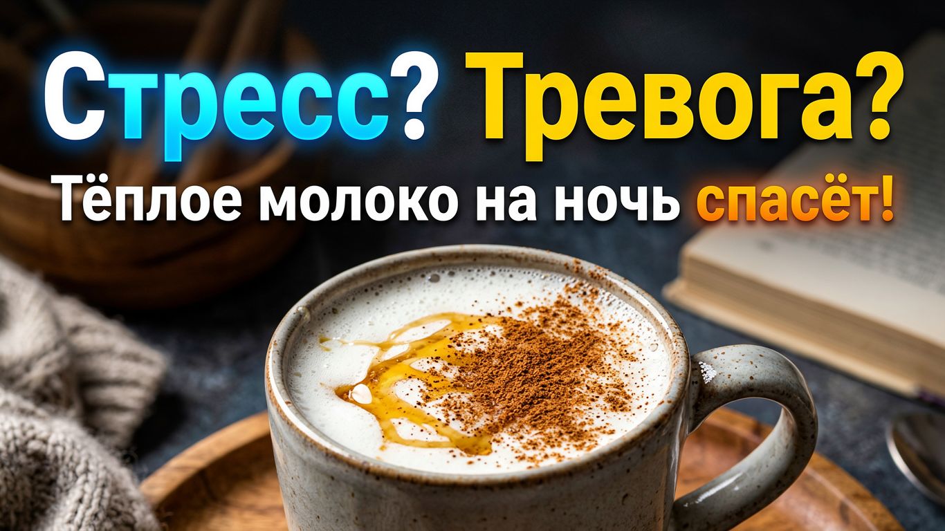 Тёплое молоко на ночь: секретный рецепт от стресса и тревоги