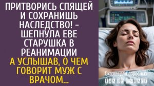 Истории из жизни: Притворись спящей и сохранишь наследство! - шепнула старушка в реанимации…