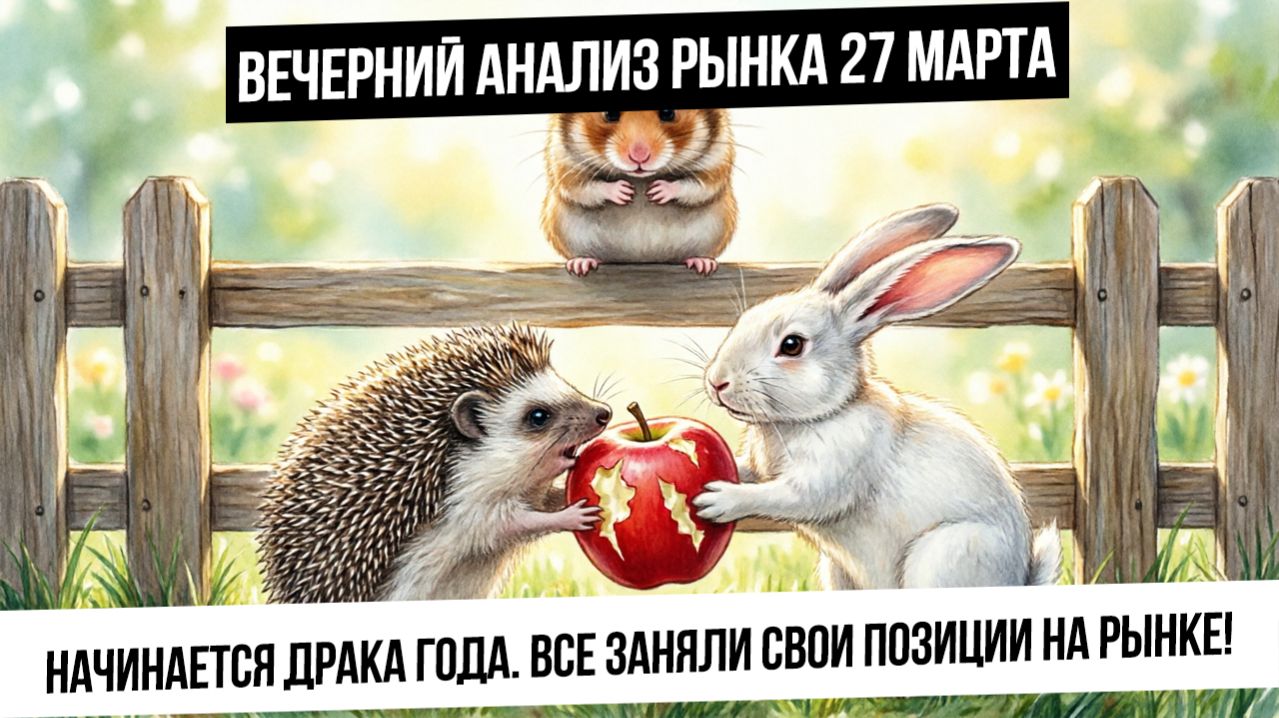 Вечерний анализ рынка 27 марта. Рынок РФ закрывается внизу! Какие цели падения? Что с золотом?