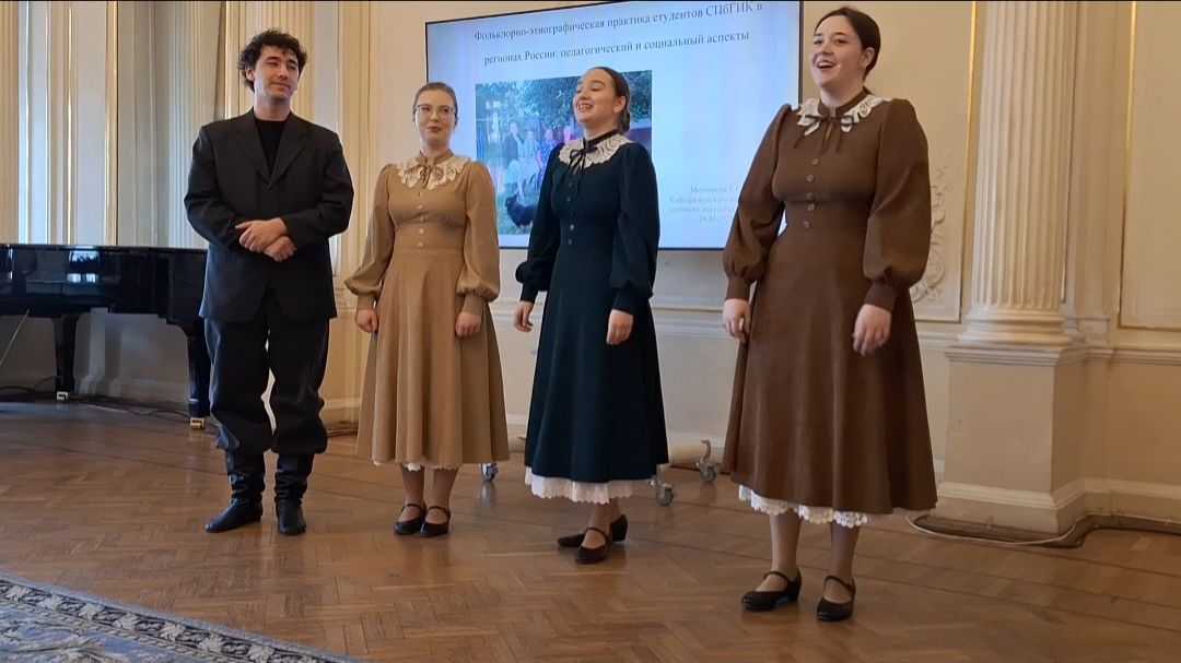 Казачья плясовая в исполнении студентов СПбГИК в Белом зале Санкт-Петербургского института культуры.