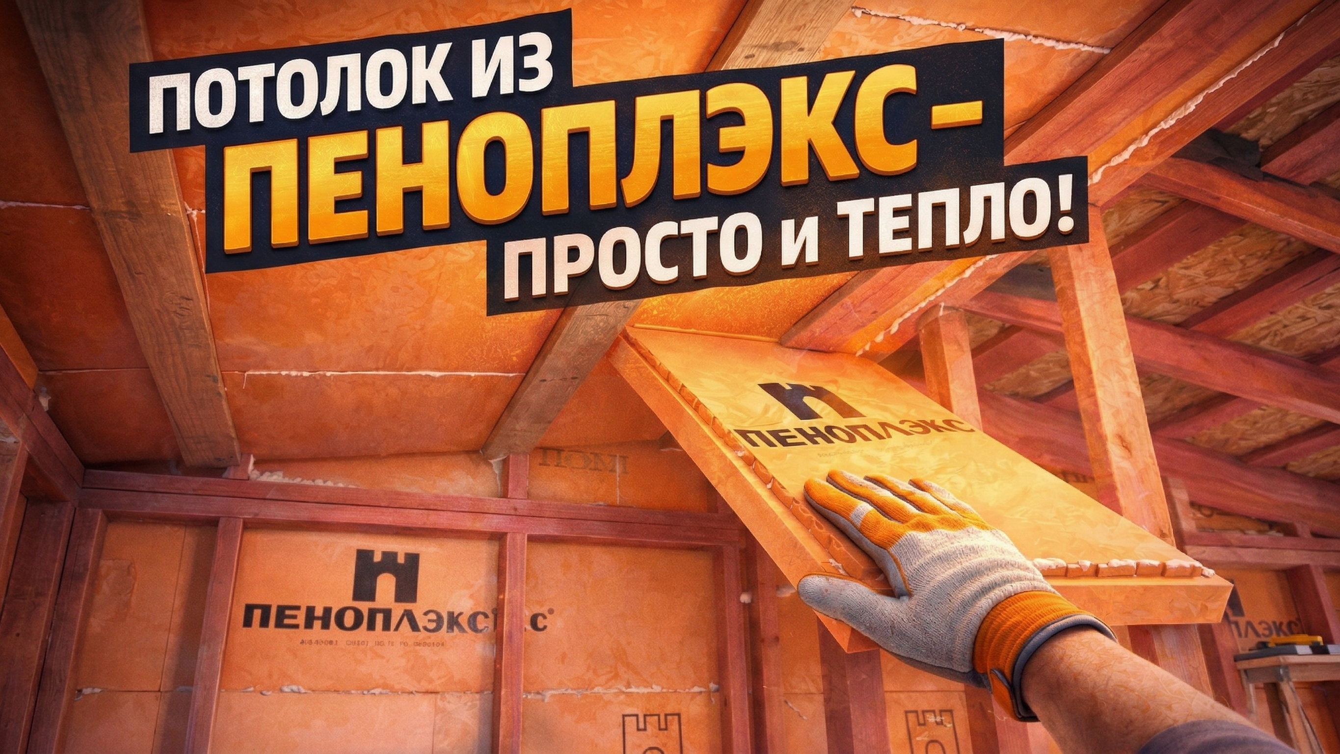 Потолок из ПЕНОПЛЭКС — просто и тепло !