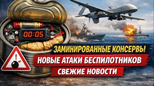 Заминированные консервы. Новые атаки беспилотников. Свежие новости дня смотреть