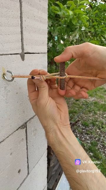 Простая и надежная система для бельевой веревки!)