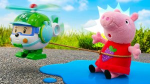 ИГРУШЕЧНЫЙ ДИНОЗАВРИК ДЖОРДЖА ПРОПАЛ! 😱🦖 Свинка Пеппа и ВЕРТОЛЁТ ХЕЛЛИ отправляются на ПОИСКИ!🚁🐷