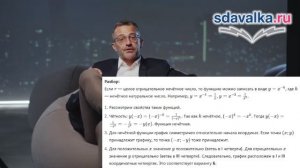 Алгебра 11 класс. Урок 3. Тест 1. Степенная функция, её свойства и график.