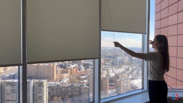 Рулонные шторы для панорамных окон Офикон