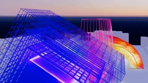 Архитектурный фасад к выставке «Распыление света». 3 модуль