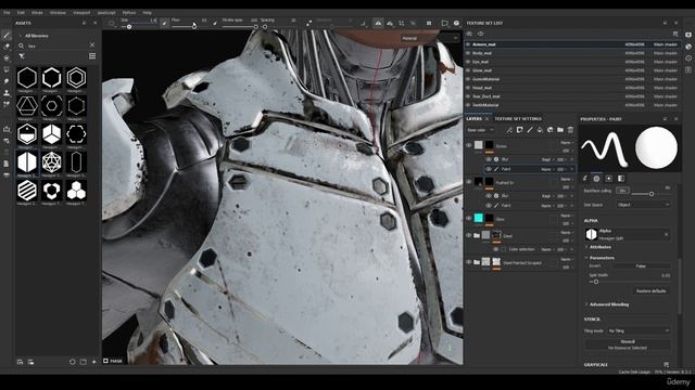 Cyborg Hard Surface Character Creation in Blender (7) 22 - Armor Screw Details