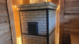 Домашняя банька с кирпичной печью по белому!