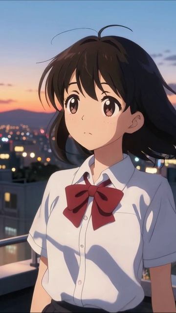 Девочка на крыше: мечты на закате #аниме #романтика #приключения