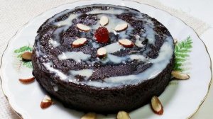 Шоколадный пудинг с миндалём