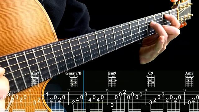 ИГРА АККОРДАМИ на Гитаре 013. Уроки Гитары. Аккорды и табы для Гитары Guitar B28