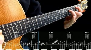 ИГРА АККОРДАМИ на Гитаре 013. Уроки Гитары. Аккорды и табы для Гитары Guitar B28