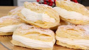 Нежнейшие Слоёные РАКУШКИ с кремом! Тают во рту. Простой рецепт к чаю