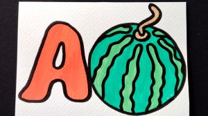 Рисуем БУКВУ А АРБУЗ / АЛФАВИТ / Рисунок раскраска / НарисуйКа