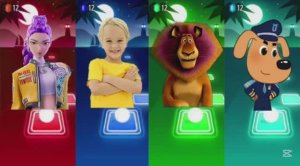 Тайлс Хоп: К-Поп Охотники на Демонов против Мадагаскара, Влада и Ники и Шерифа Лабрадора