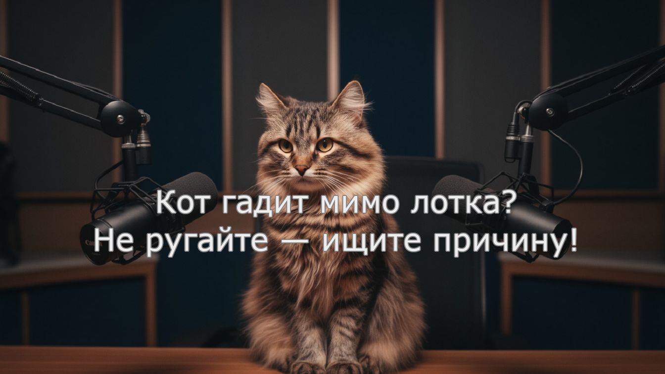 Кот ходит мимо лотка