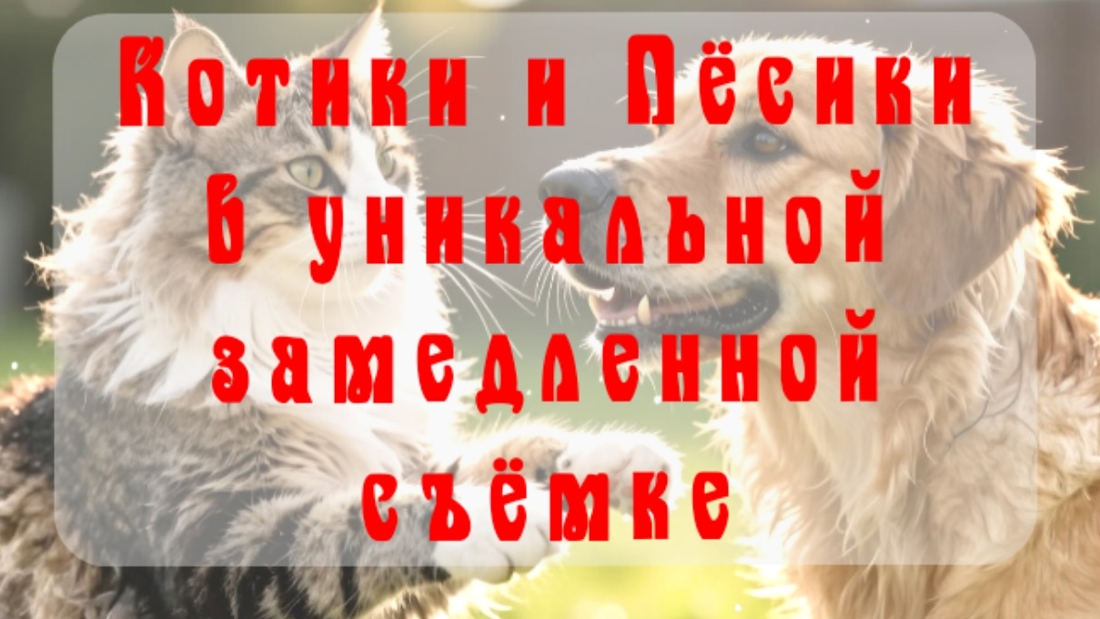 Котики и Пёсики в замедленной съёмке Очень затягивает #котики #Песики #Замедленнаясъемка