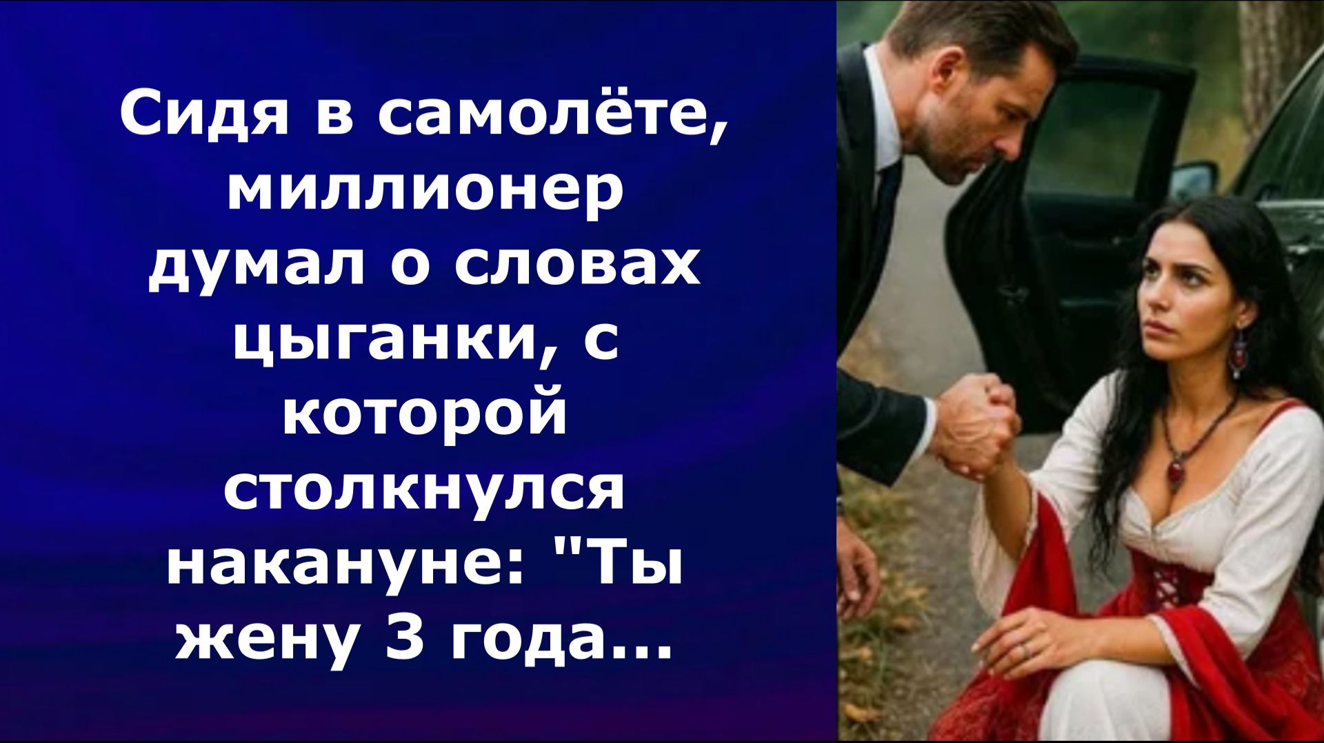 Сидя в самолёте, миллионер думал о словах цыганки, с которой столкнулся накануне: «Ты жену 3 года…