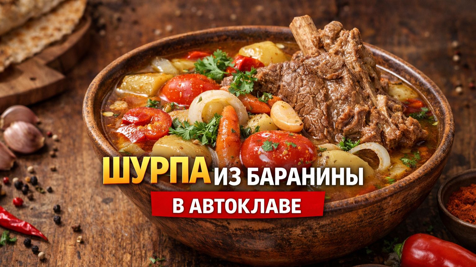 Шурпа из баранины в автоклаве