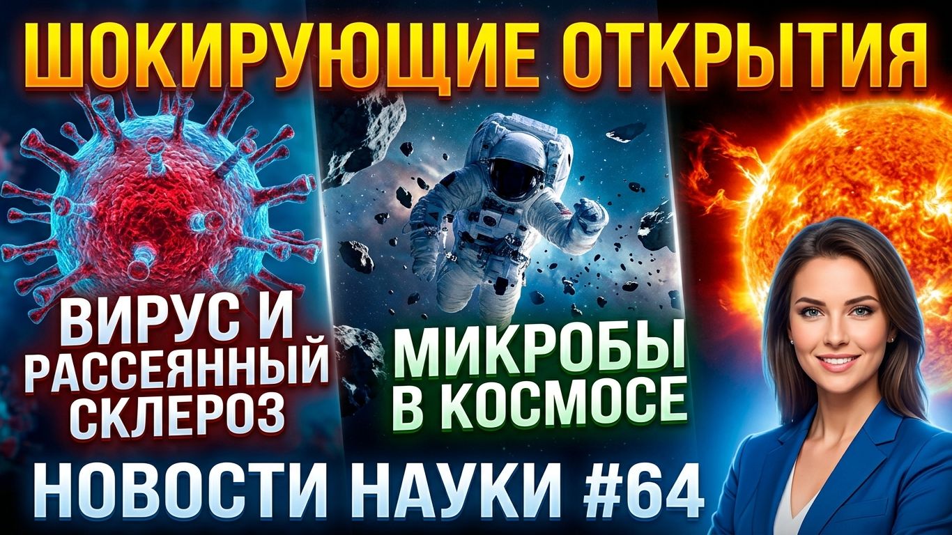 Шокирующие открытия: вирус и рассеянный склероз, микробы в космосе и изменения Солнца