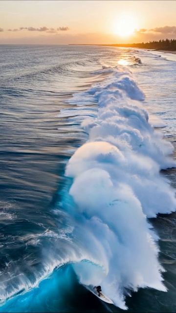 Покоритель волн: завораживающий серфинг на закате #серфинг #океан #приключения