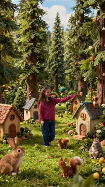 Сказочный лес: приключения в мире животных #лес #животные #приключения