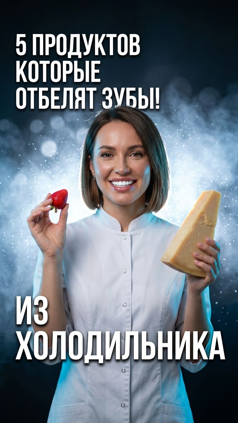 Белые зубы начинаются с холодильника 😄