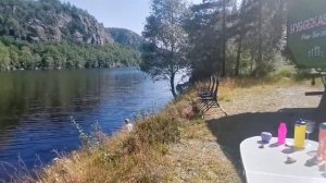 Рыбалка в Норвегии. Красивая природа. Огромная рыба.