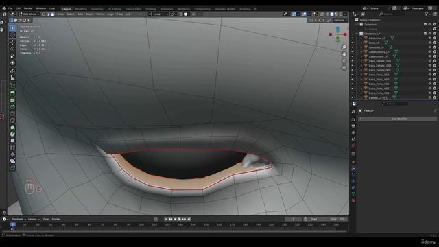Cyborg Hard Surface Character Creation In Blender (7) 15 - Eyes Extra Details