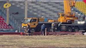 В РАМКАХ ТРЕХСТОРОННЕГО СОГЛАШЕНИЯ, НА СТАДИОНЕ "ГОРНЯК" ПРОВОДЯТСЯ РЕМОНТНЫЕ РАБОТЫ
