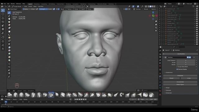 Cyborg Hard Surface Character Creation In Blender (7) 18 - Face Secondary & Tertiary Details