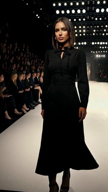 Винтажное черное платье