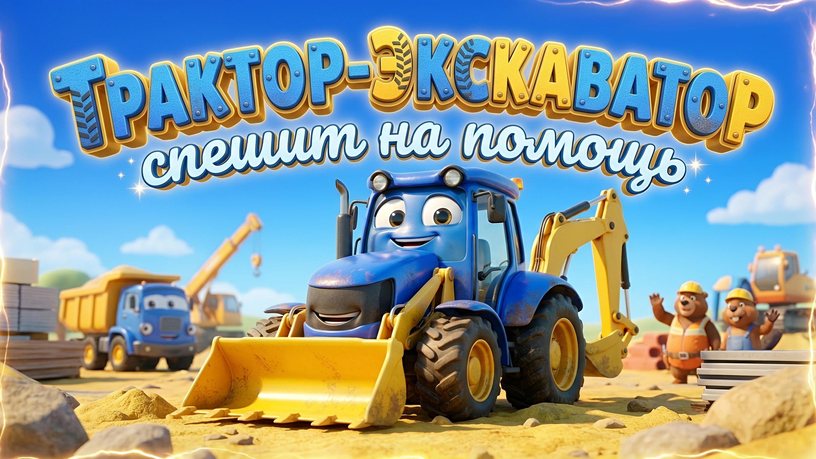 Трактор-Экскаватор спешит на помощь