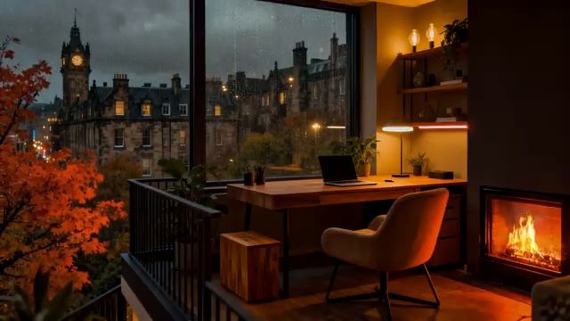 Джаз Камин Все как мы любим. Smooth Jazz Focus Music for Night Relaxation