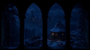 Атмосфера Гарри Поттера! Вид из Окна для Проектора со Снегом и Звуками Метели для Сна